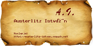 Austerlitz István névjegykártya